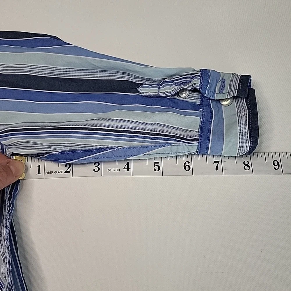 BABY GAP Y2K 2012‎ Button Up Blue Striped Shirt Toddler Boys 2T Years